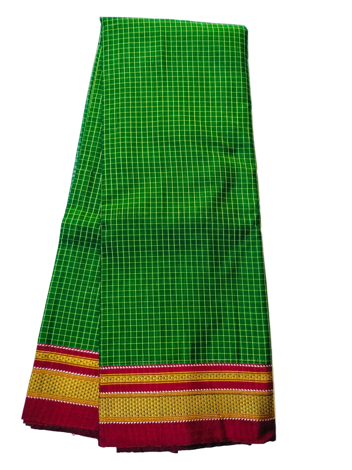 Pure Chikki Paras Saree with Pure Silk Pallu - Green