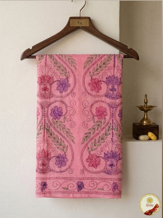 Khatha Stitch Cotton Sarees | Elegant Handcrafted Cotton Sarees