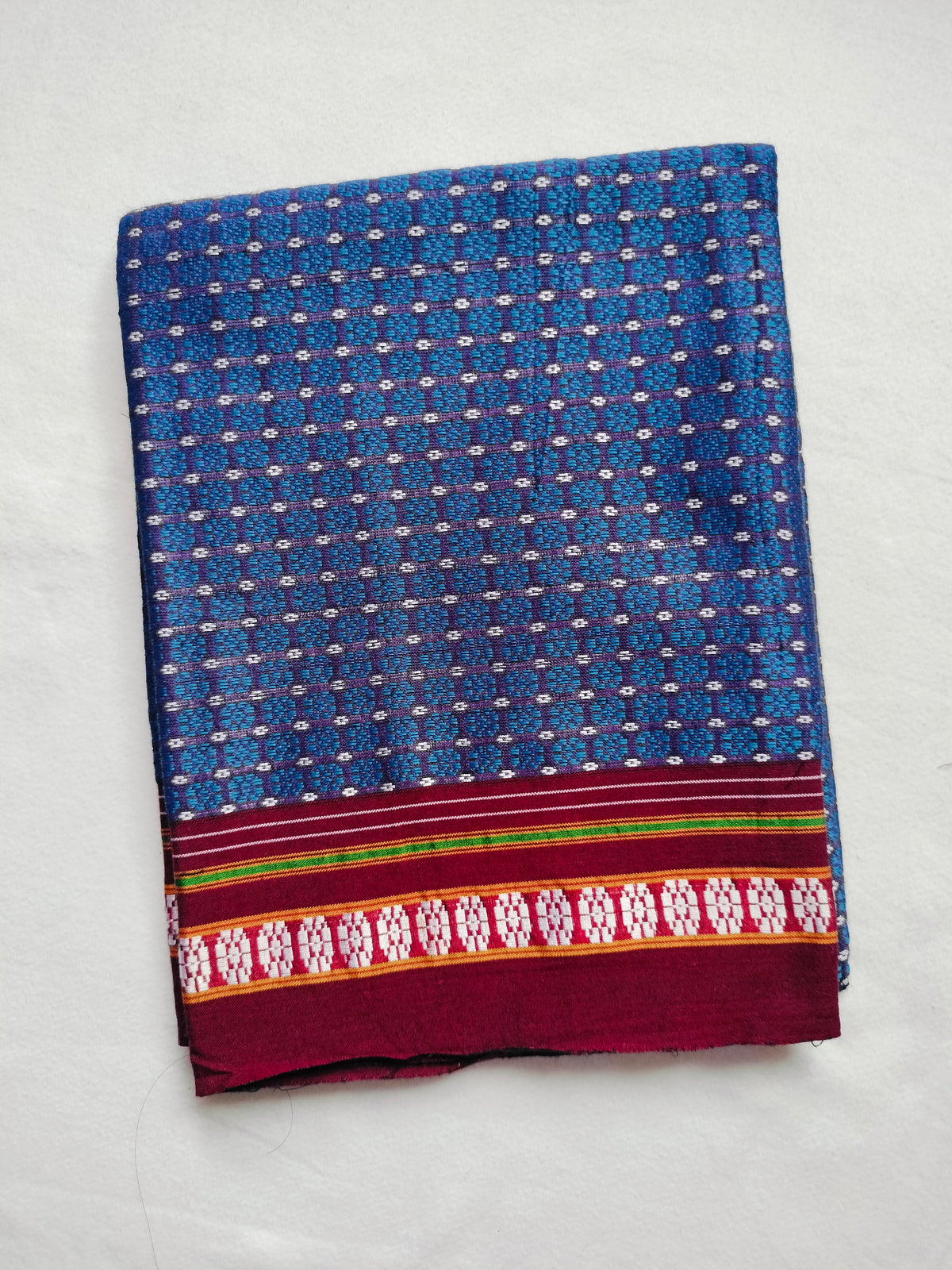Handloom Pure Cotton Khun Blouse Pieces / Handloom Fabric Online