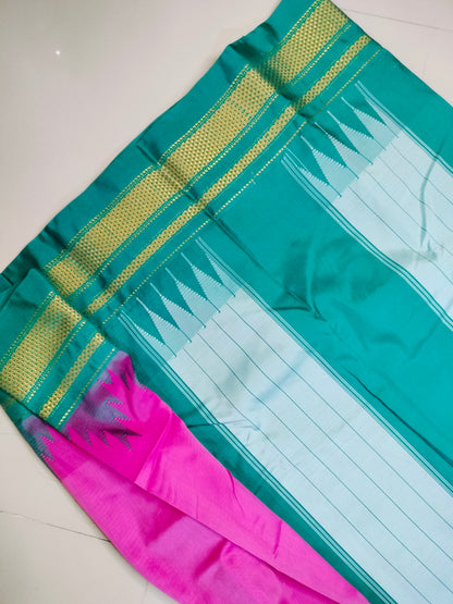 Ilkal Temple Border Saree