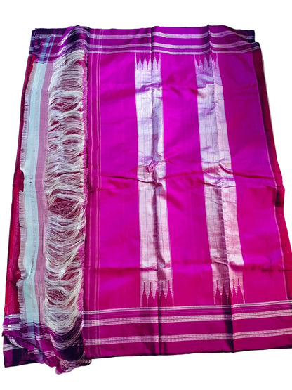 Ilkal Satin Silk Saree - Purple pink