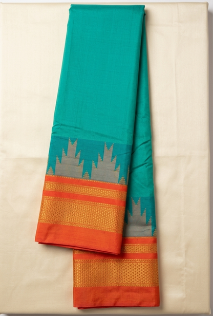 Ilkal Temple Border Saree