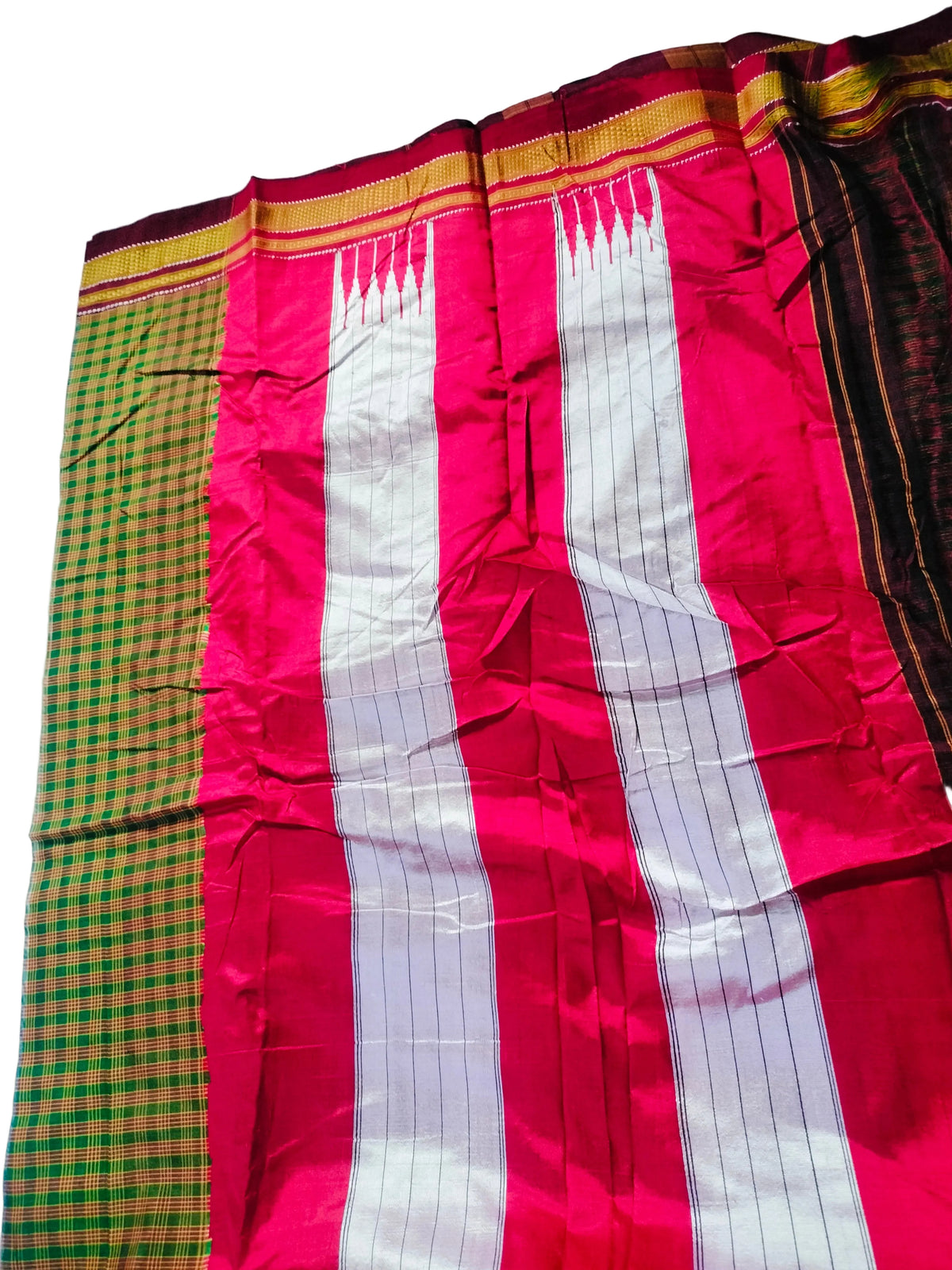 Pure Chikki Paras Saree with Pure Silk Pallu - Brown