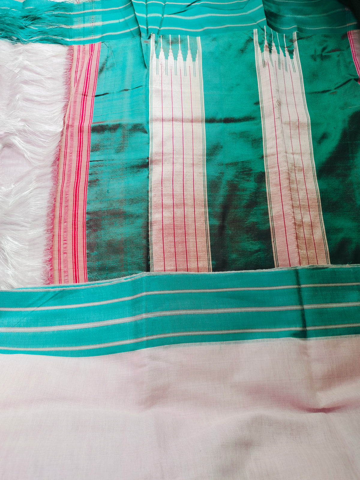Ilkal Pastel Cotton Satin Saree - Pink with