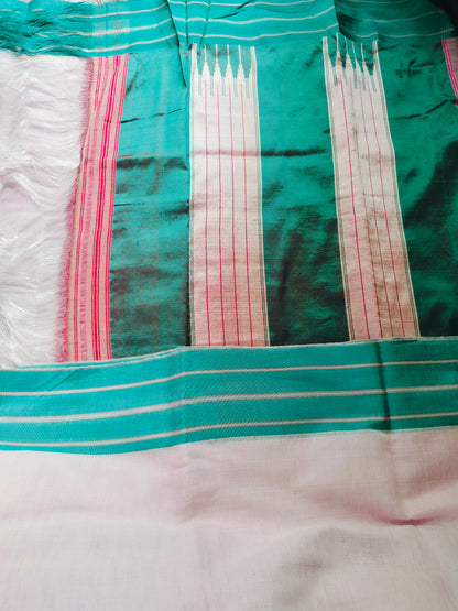 Ilkal Pastel Cotton Satin Saree - Pink with