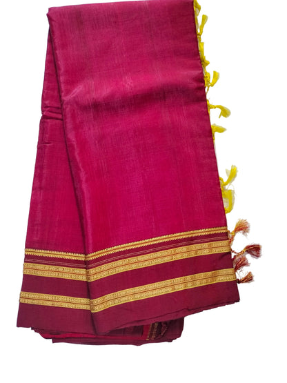 Ilkal Satin Silk Saree - Maroon Colour